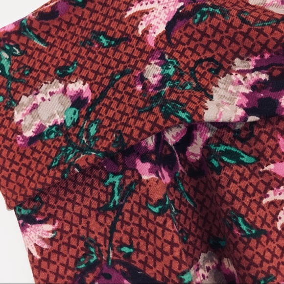 LuLaRoe Maxi Skirt Plus Size 3X Red Gray Floral - Picture 5 of 8